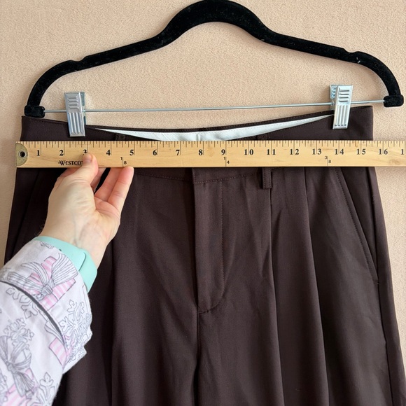 Madewell The Harlow Superwide-Leg Trousers Dark Carob Chocolate Brown size 2 - Picture 14 of 14